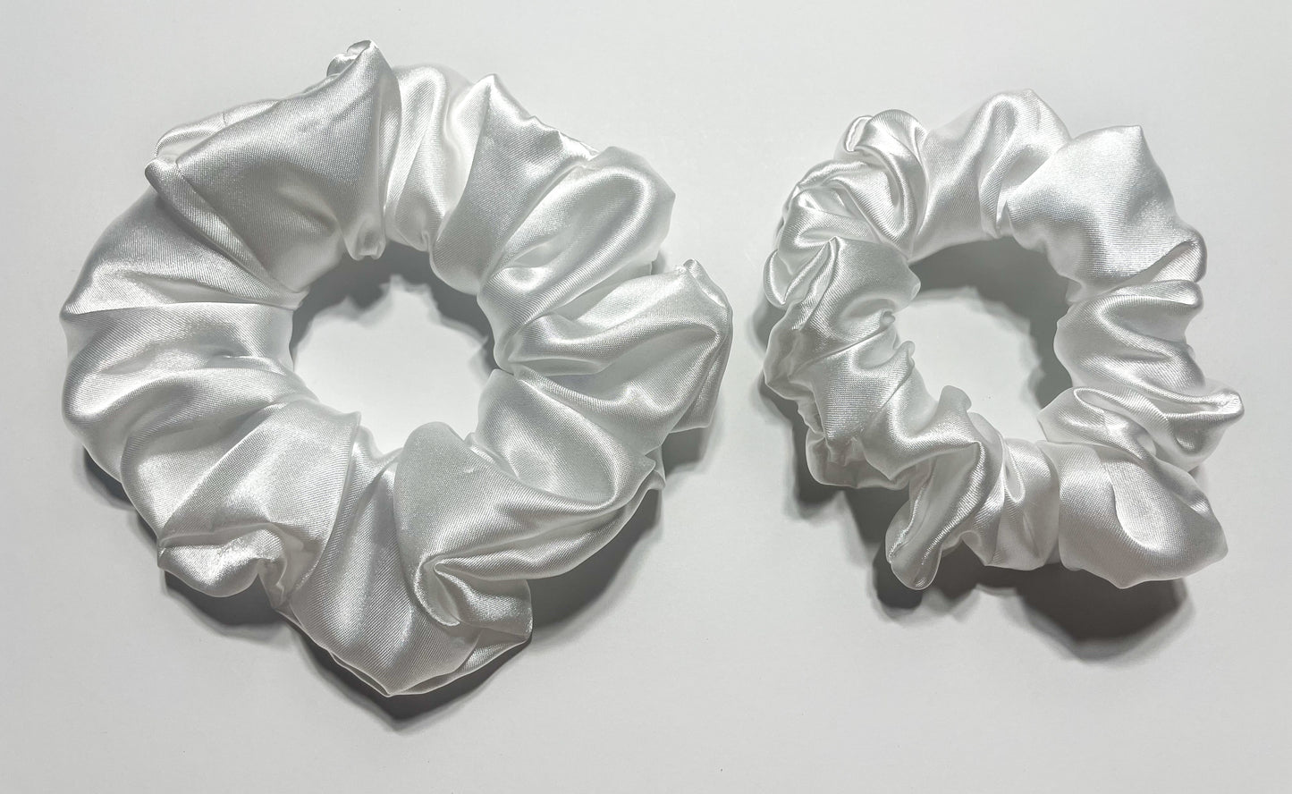 White Satin Scrunchie