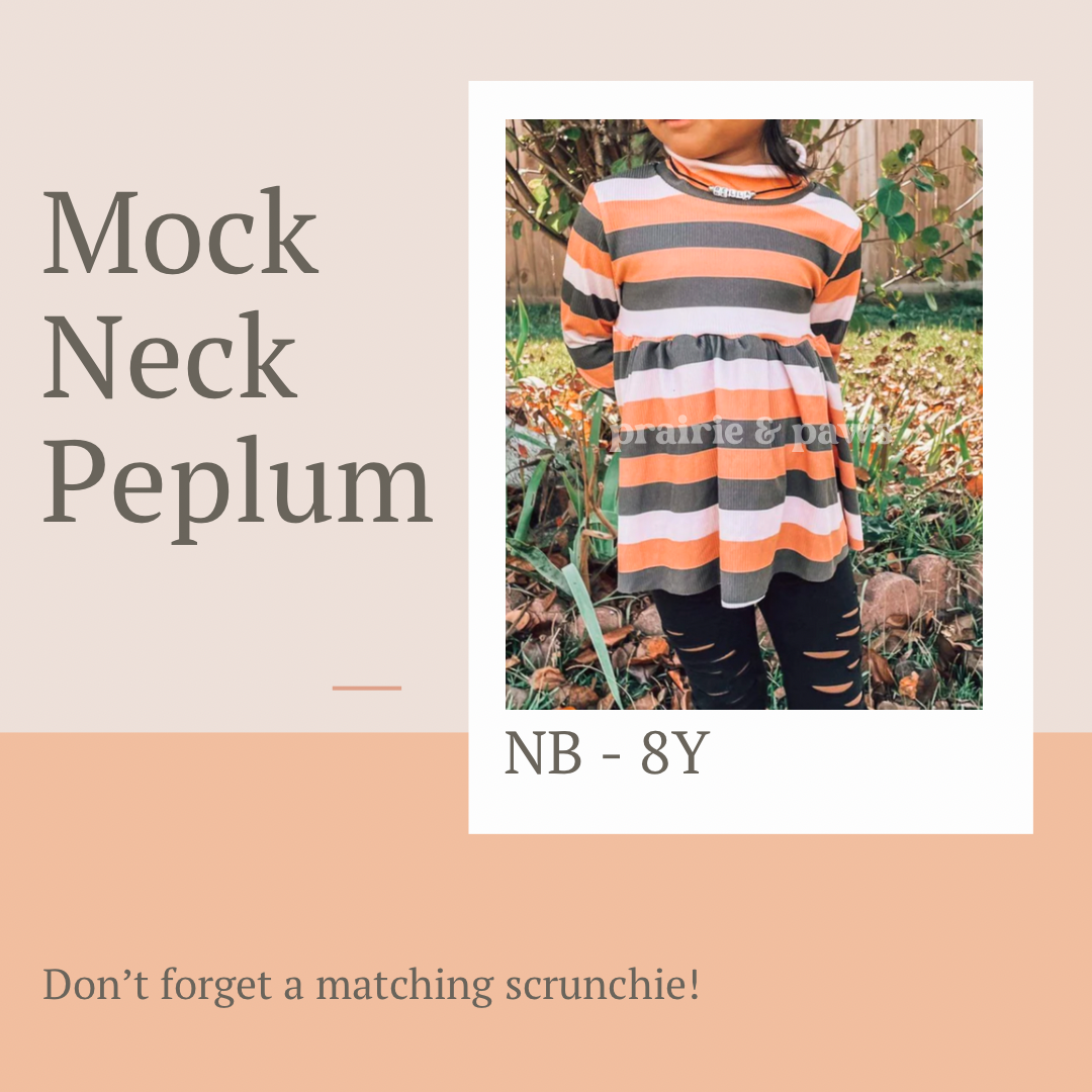 MOCK NECK PEPLUM