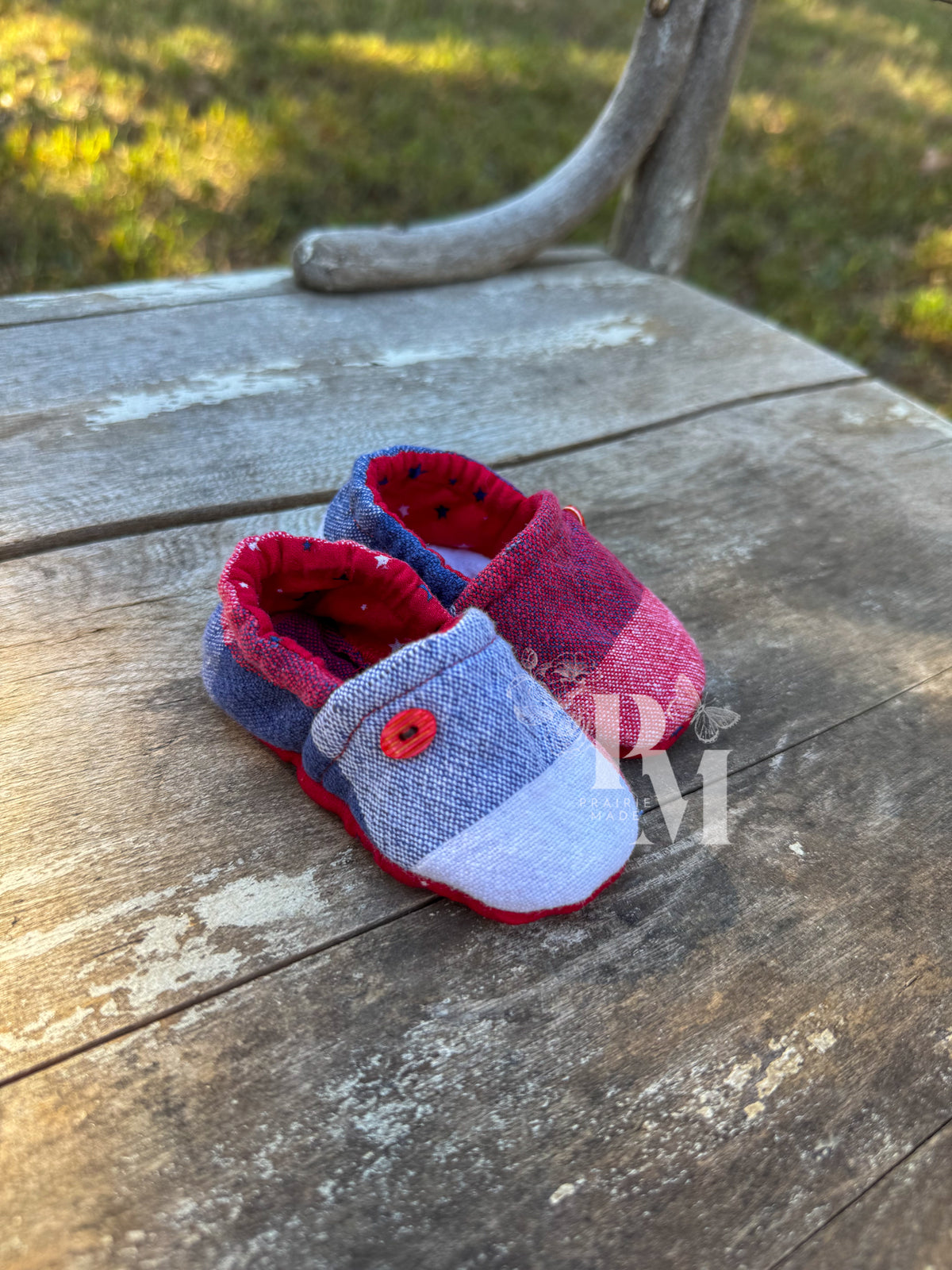 Slippers 3/6 - Red Plaid