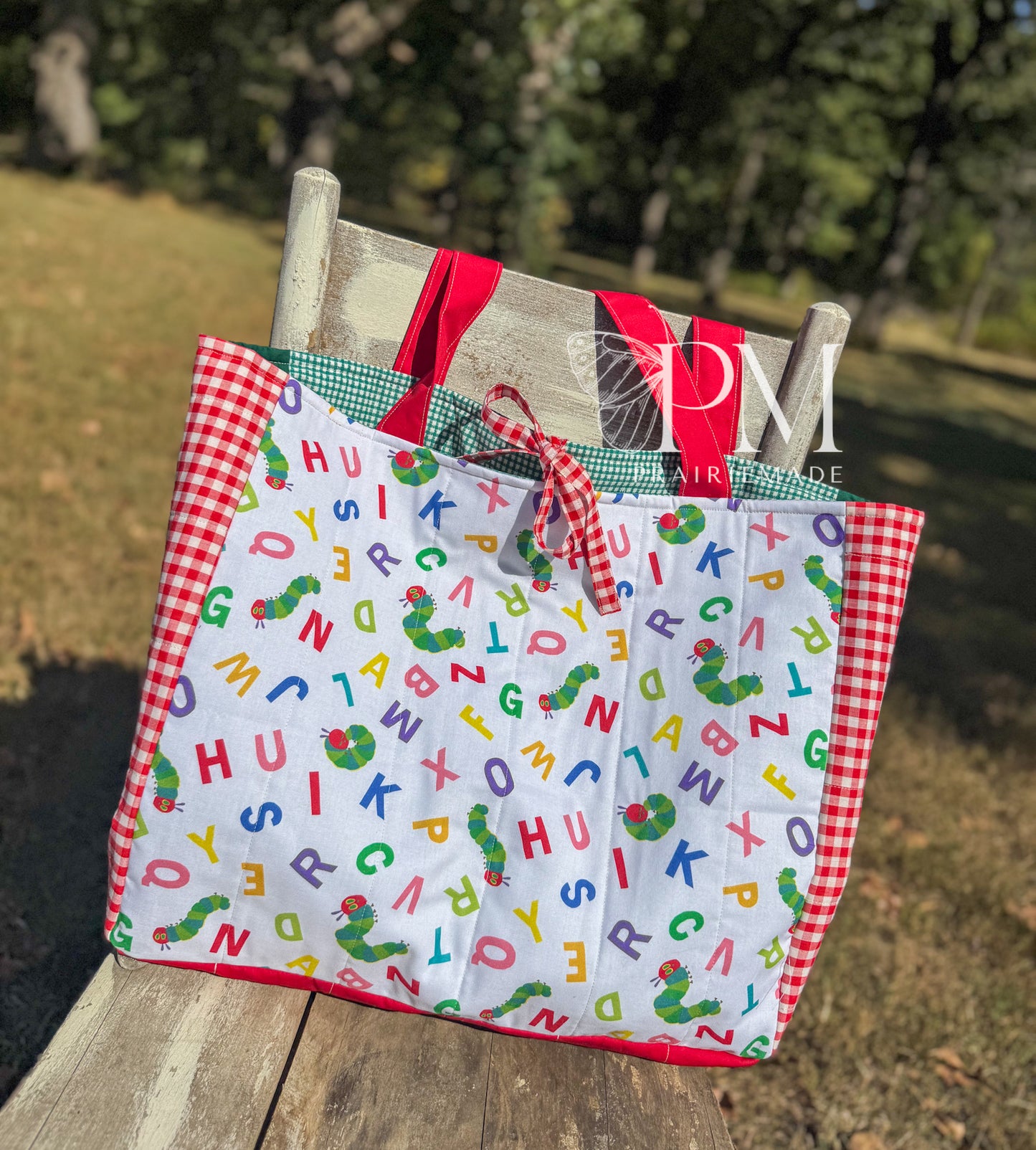 Timeless Tote: Colorful Caterpillar (L)