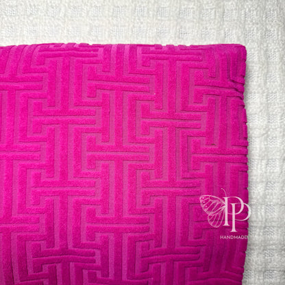 Towel Terrycloth - Pink Geometric