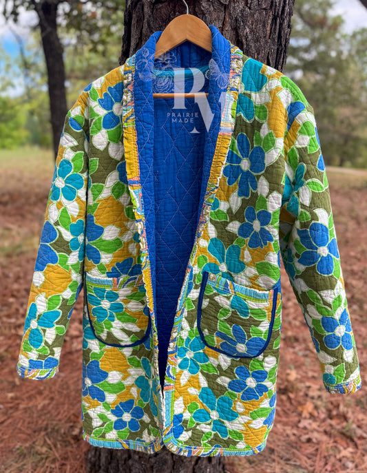 Quilt Jacket - Funky Floral (L)