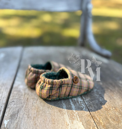 Slippers 9/12 - Hunter Plaid