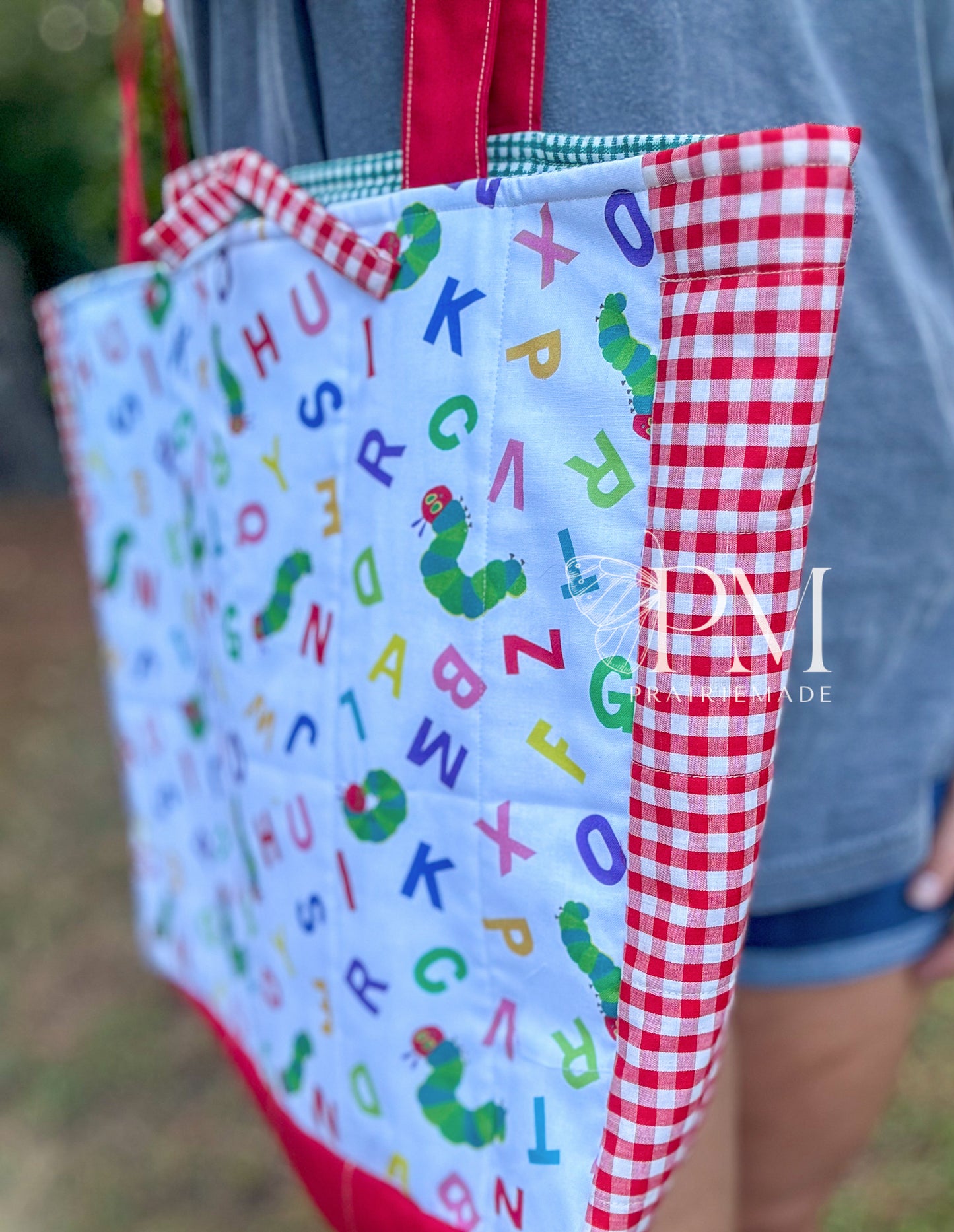 Timeless Tote: Colorful Caterpillar (L)