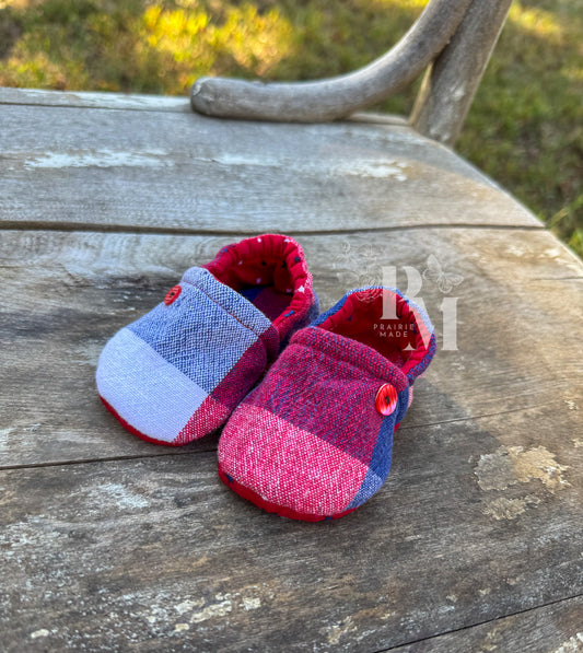 Slippers 3/6 - Red Plaid