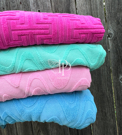Towel Terrycloth - Pink Wave