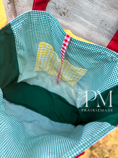 Timeless Tote: Colorful Caterpillar (L)