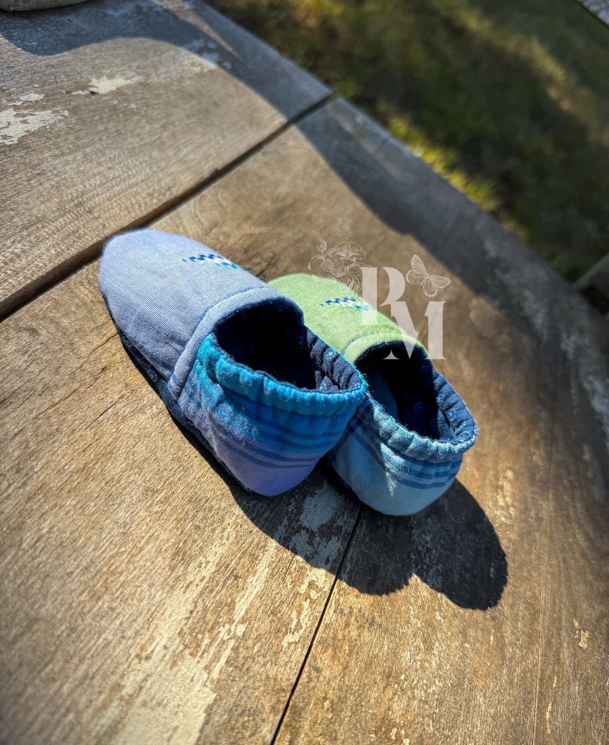 Slippers 6/9 - Blue Green