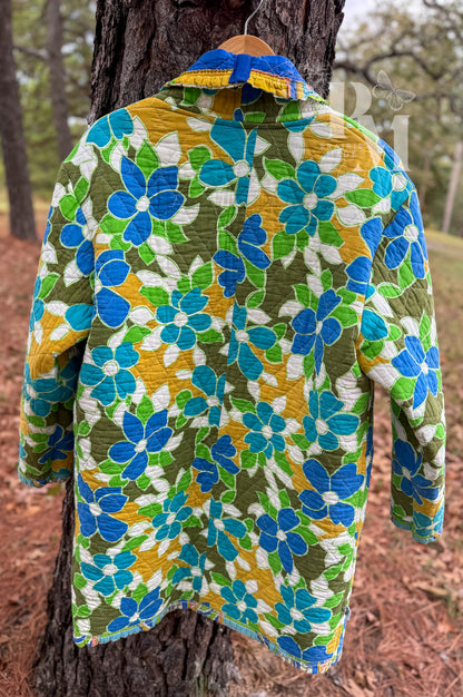 Quilt Jacket - Funky Floral (L)