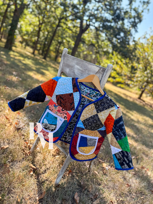 Colorful Cutie Quilt Jacket - 5T