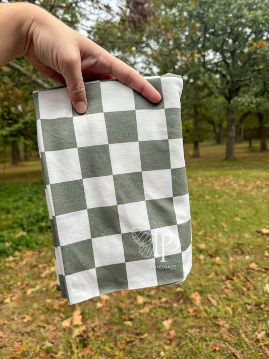 Sage Check French Terry