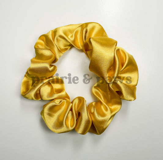 Sunflower Satin Scrunchie