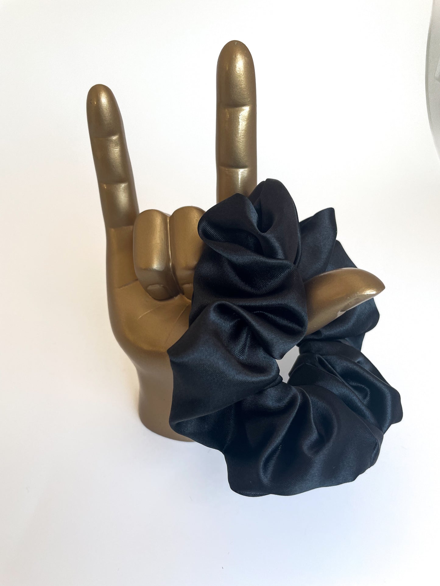 Black Satin Scrunchie