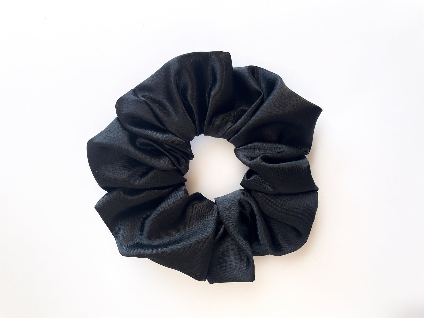 Black Satin Scrunchie